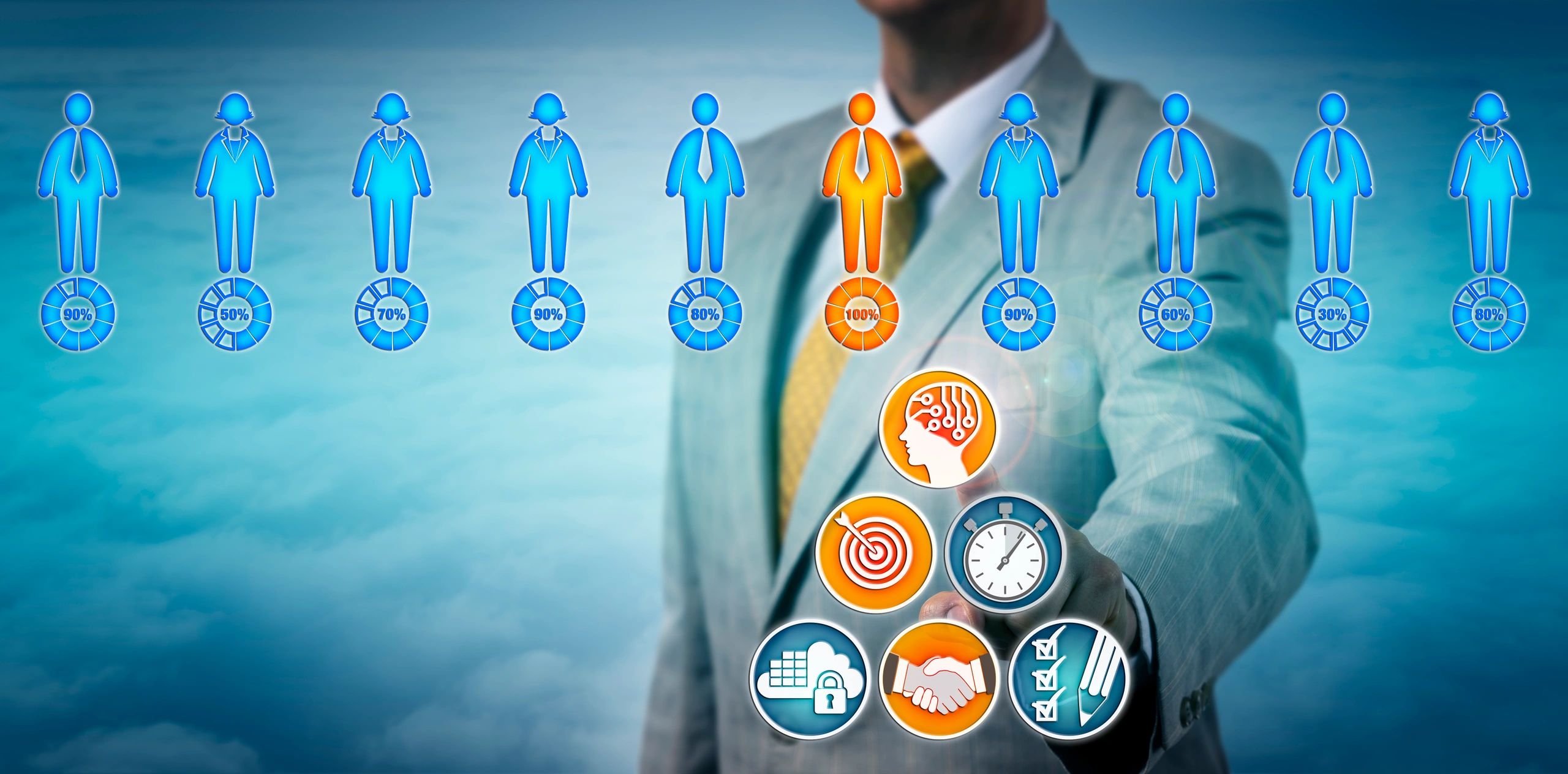 Happy client shaking hands with our staff